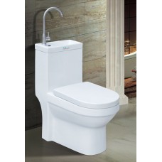 LX-8013-1直衝式連體馬桶坐便器白色closestool-stinkpot