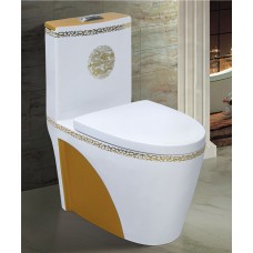 LX-819gold金色馬桶-潔具廠家直銷批發-closestool-stinkpot-虹吸式