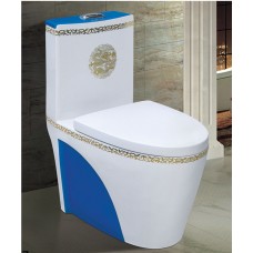 LX-819blue藍色虹吸式連體馬桶坐便器-潔具廠家直銷-closestool-stinkpot