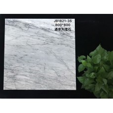 J81821-3S通體大理石瓷磚800X800光亮易清潔花紋豐富不單調電腦自動噴墨技術磚紋清晰逼真超越拋光磚新技術