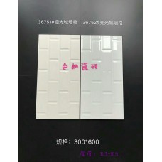 白底白線城墻格瓷磚-啞光亮光兩種風格-廚房裝修廚房瓷磚適合使用-36751和36752
