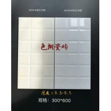 簡約大方風格廚房墻磚-白底白線-18個小方格-啞光36181和亮光36182